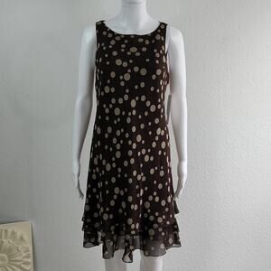 Jones New York Polka-Dot Silk Dress Size 10P